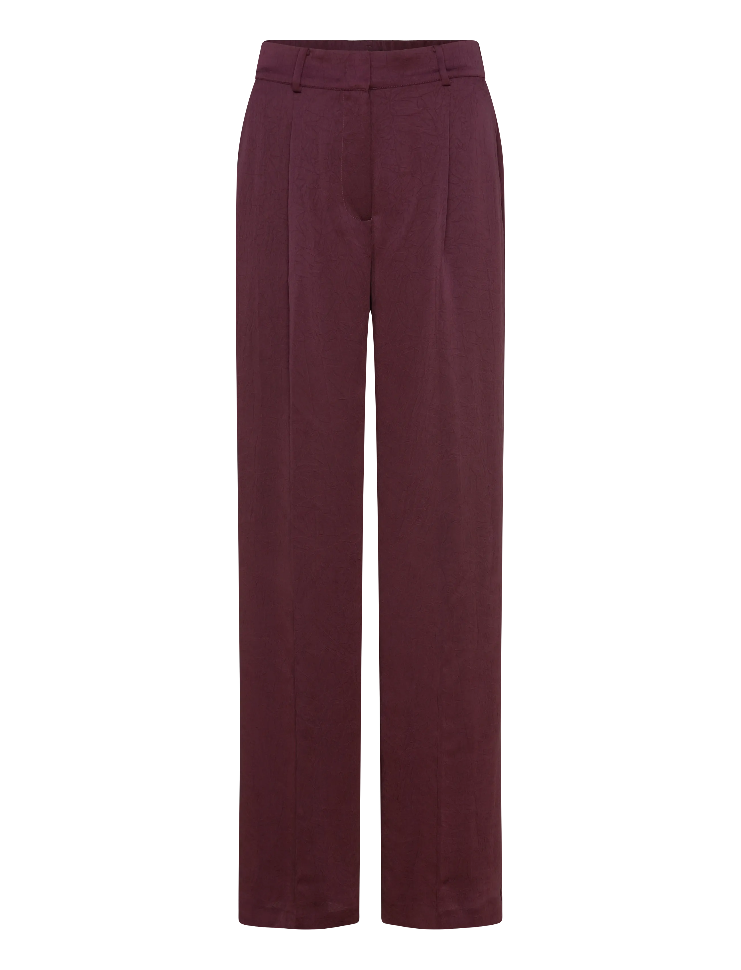Dante6 Dante6-Jules creased satin pants - Dante6 - MULBERRY RED / burgundy
