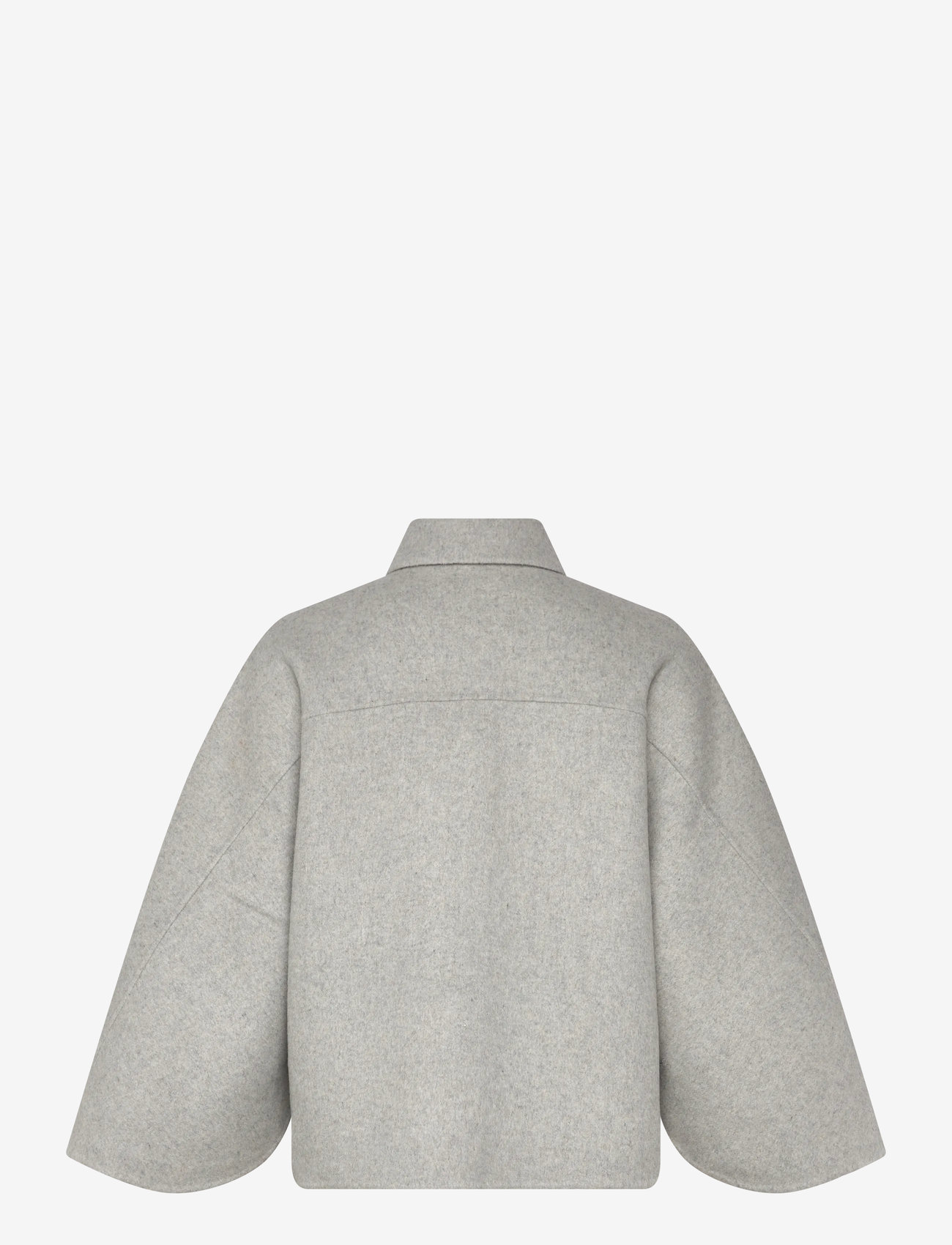 Dante6 - Dante6-Blinx double face wool cape jacket - jakker - light heather grey - 2