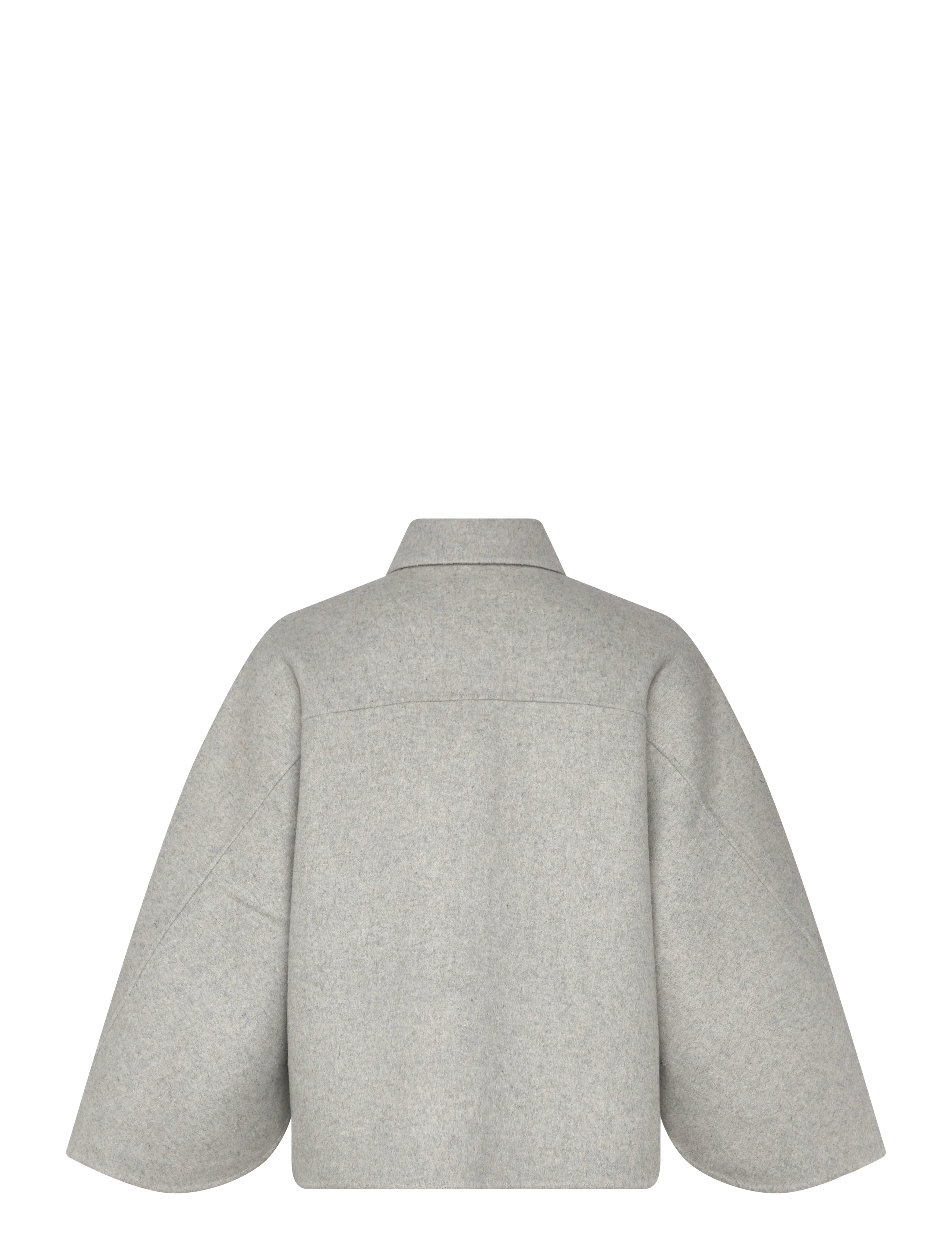 Dante6 - Dante6-Blinx double face wool cape jacket - outerwear - light heather grey - 2