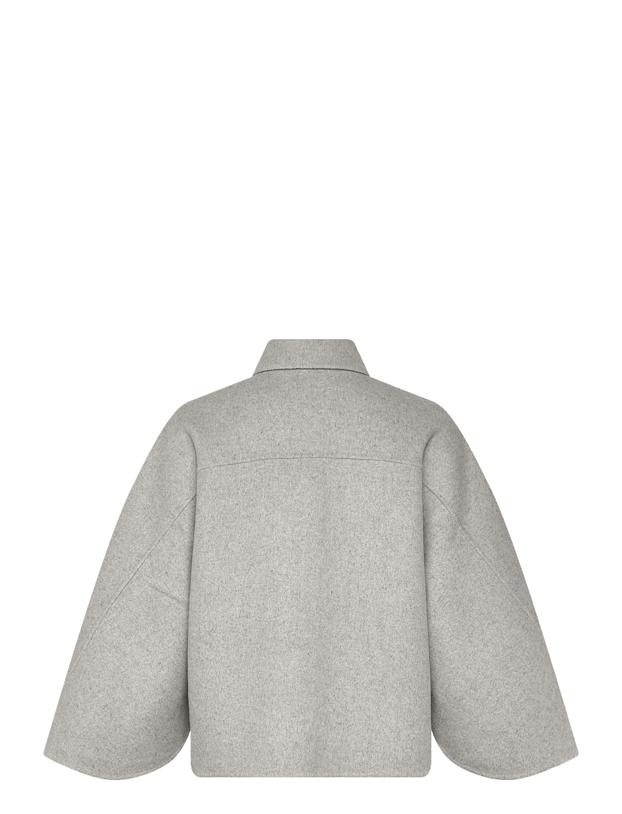 Dante6 - Dante6-Blinx double face wool cape jacket - vestes en laine - light heather grey - 2