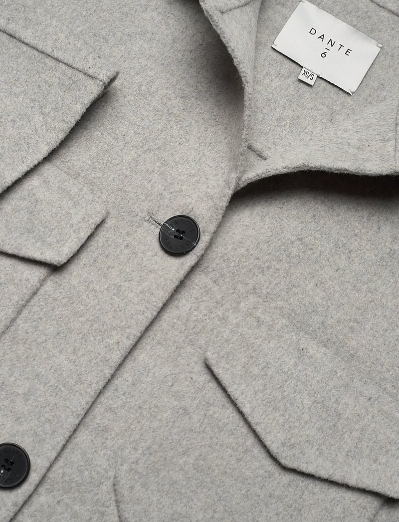 Dante6 - Dante6-Blinx double face wool cape jacket - jakker - light heather grey - 5