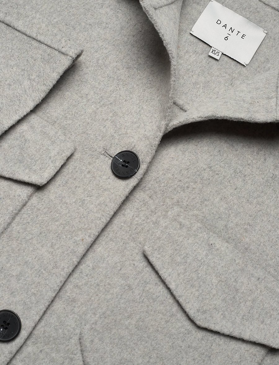 Dante6 - Dante6-Blinx double face wool cape jacket - vestes en laine - light heather grey - 5