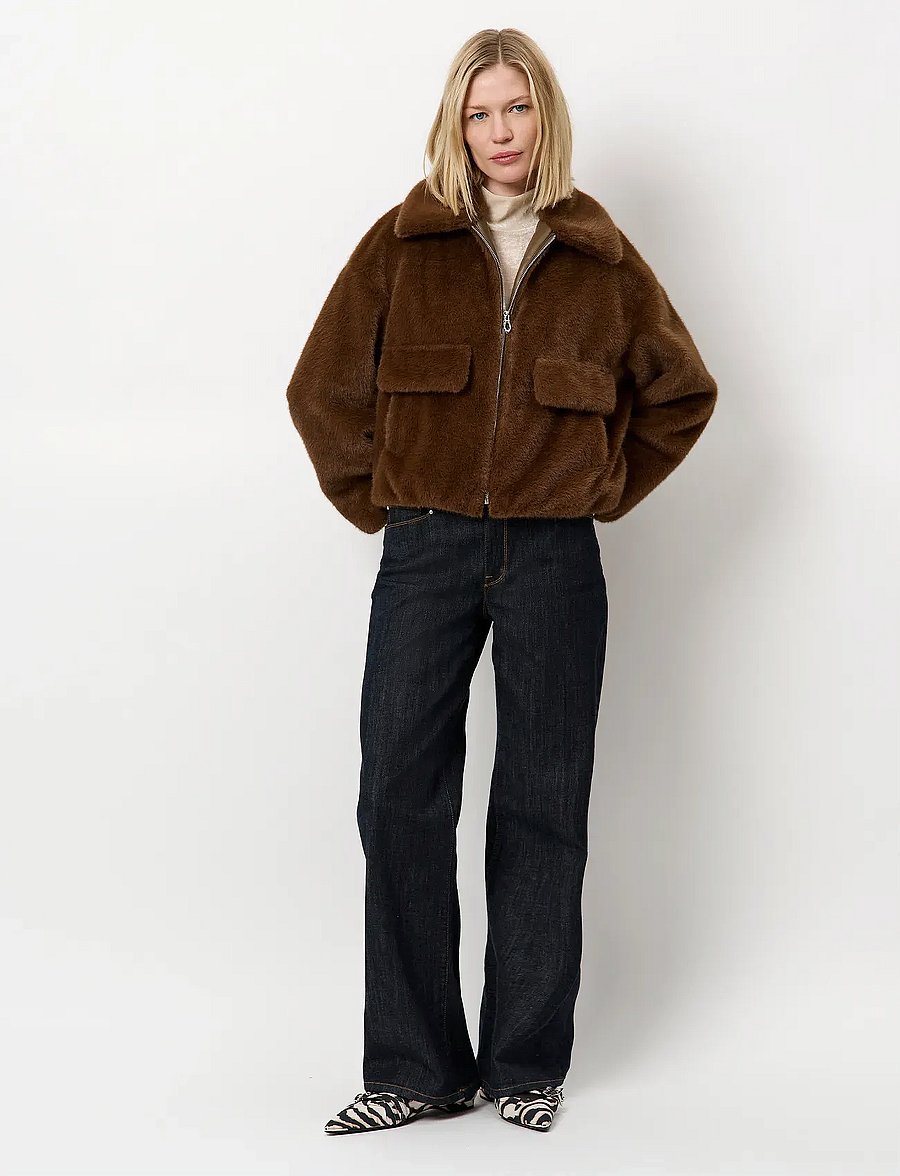 Dante6 - Dante6-Entity faux fur bomber jacket - imitatiebont jassen - granola brown - 0