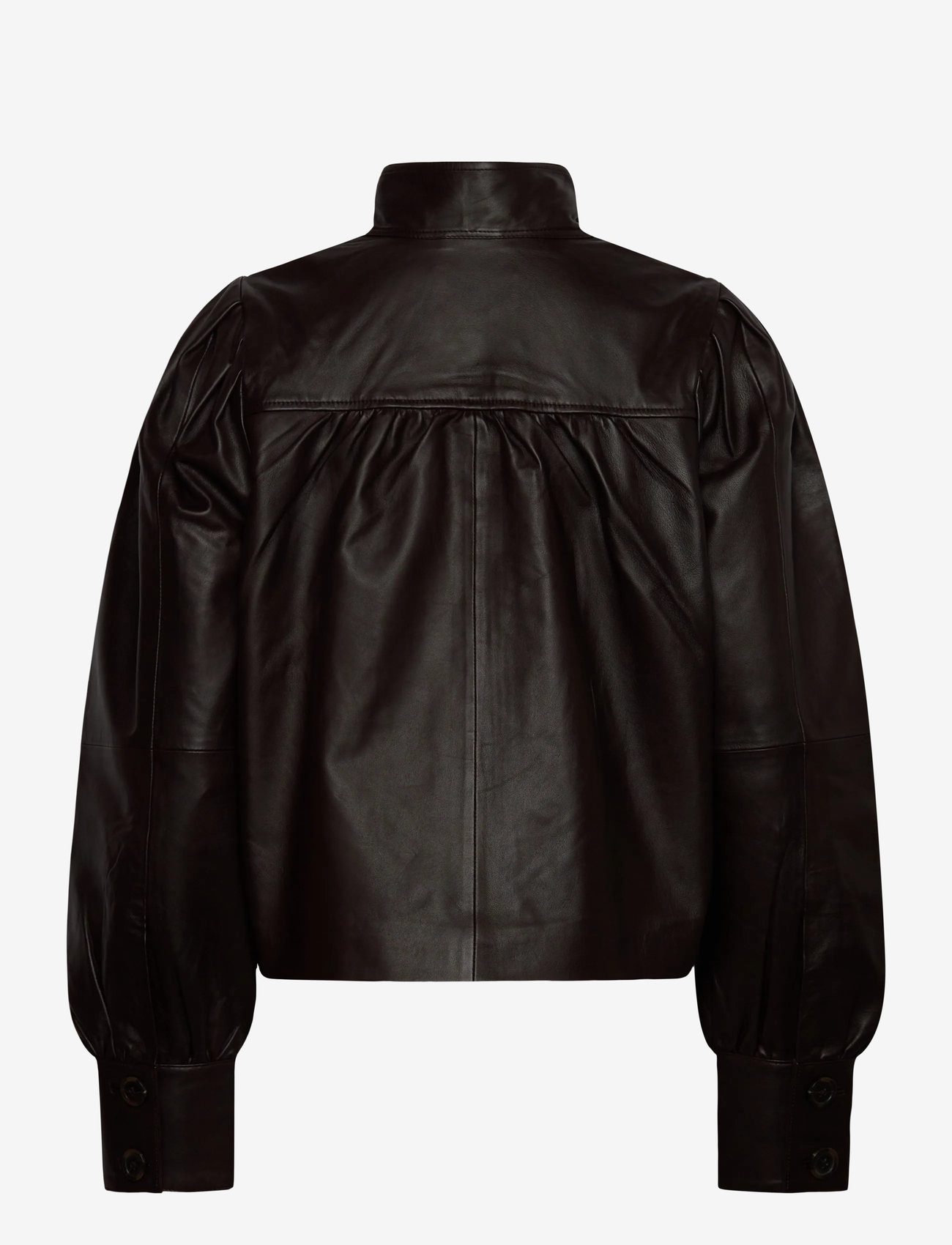 Dante6 - Dante6-Kyrilo cropped leather jacket - skinnjackor - espresso brown - 2