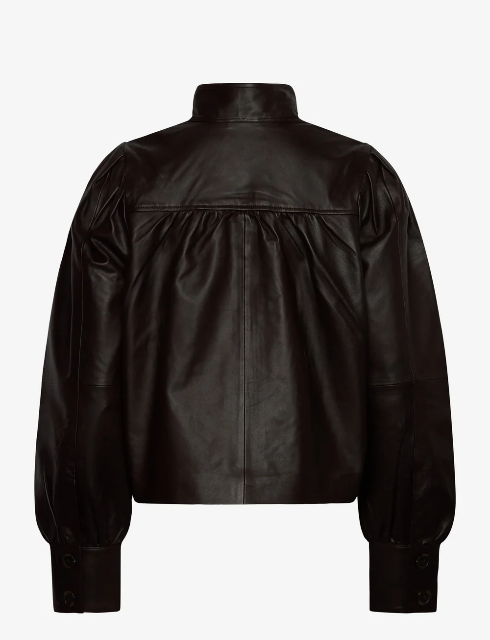 Dante6 - Dante6-Kyrilo cropped leather jacket - læderjakker - espresso brown - 2