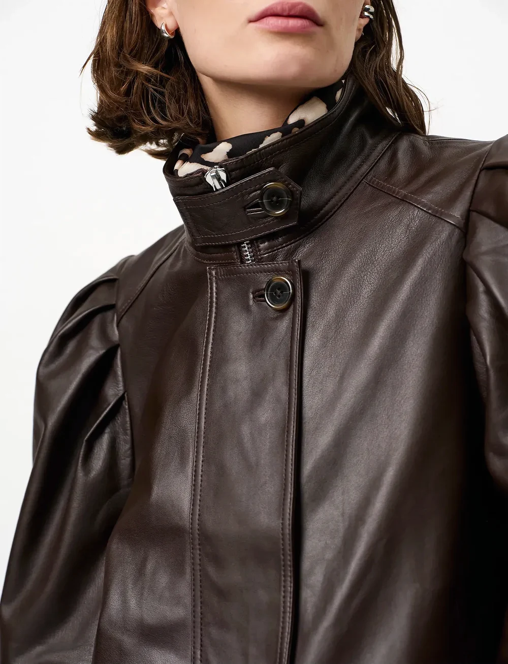 Dante6 - Dante6-Kyrilo cropped leather jacket - læderjakker - espresso brown - 3