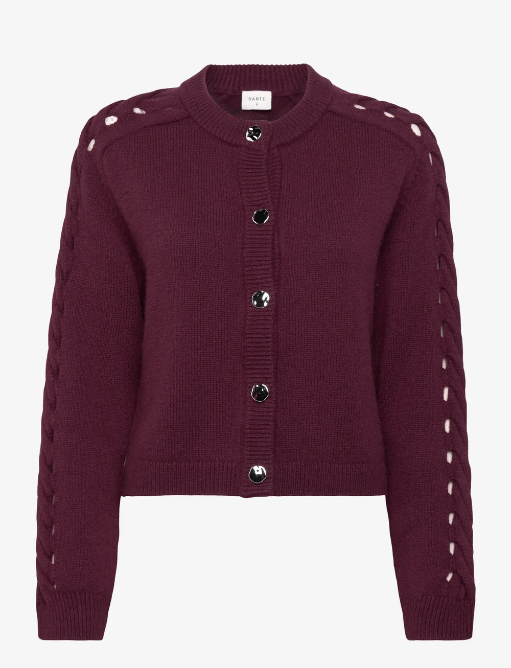 Dante6 - Dante6-Haby braided cardigan - koftor - mulberry red - 1