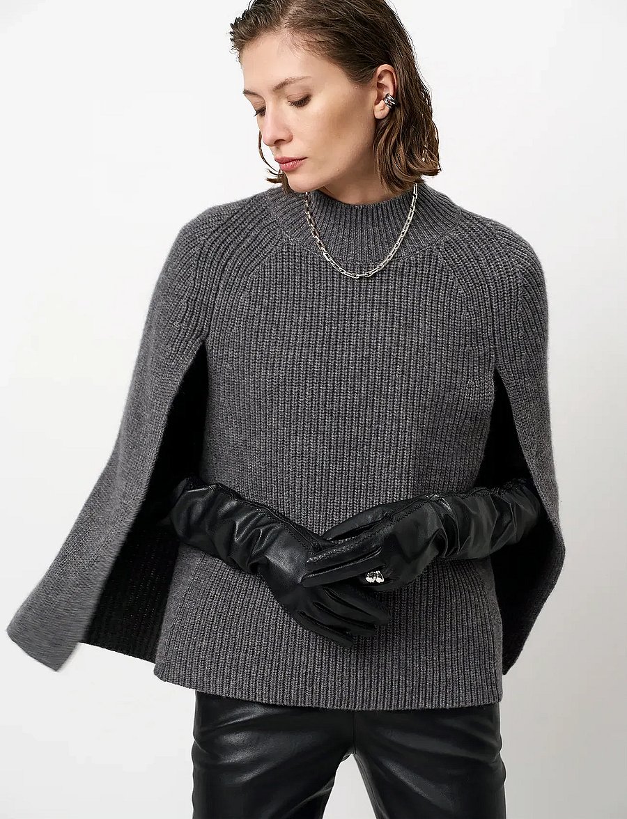 Dante6 - Dante6-Romi cape sweater - ponchot & viitat - granite grey mÉlange - 3