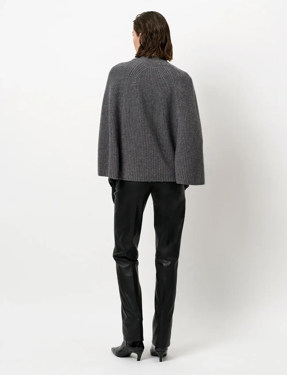 Dante6 - Dante6-Romi cape sweater - ponchos & capes - granite grey mÉlange - 4