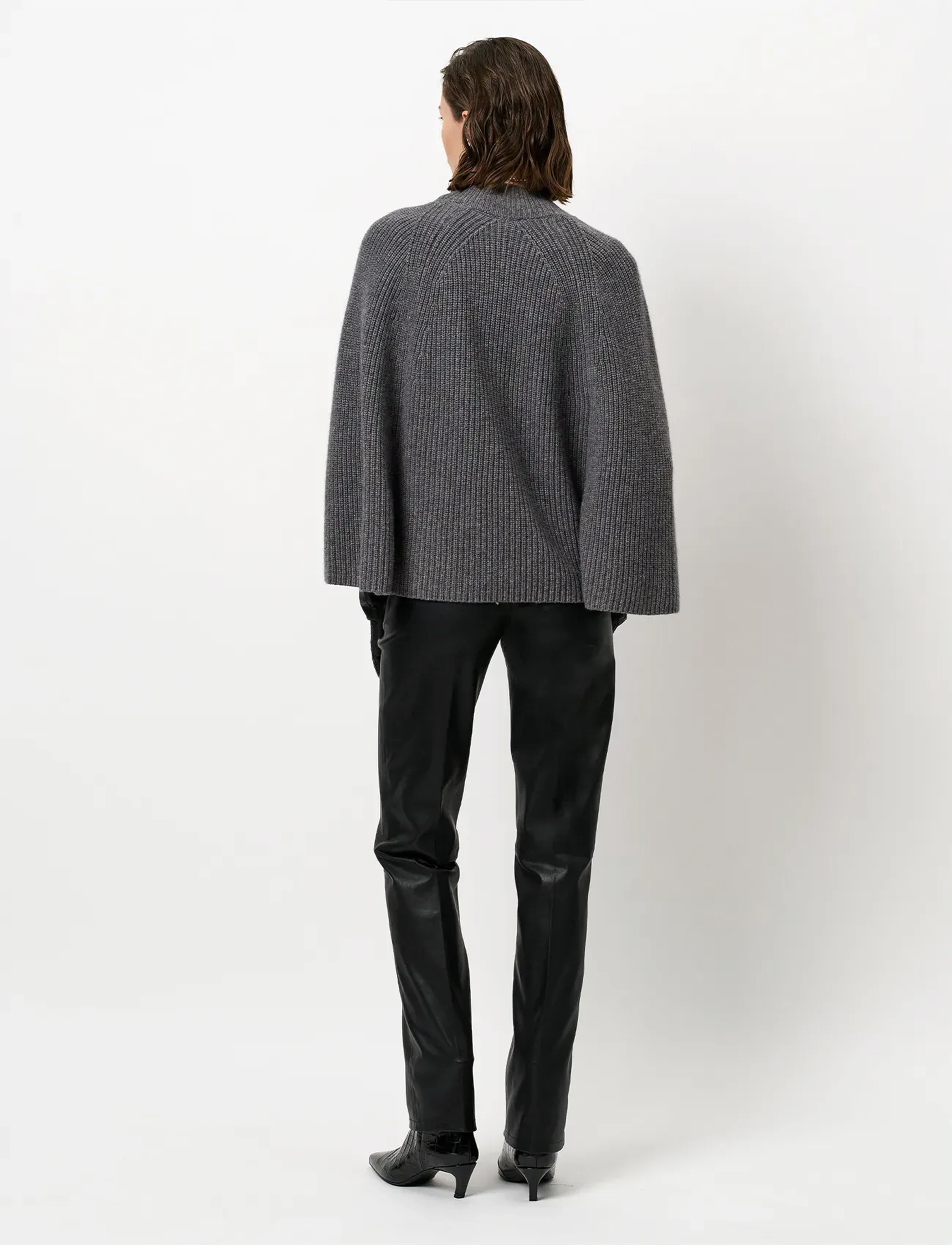 Dante6 - Dante6-Romi cape sweater - ponchoer & kapper - granite grey mÉlange - 4