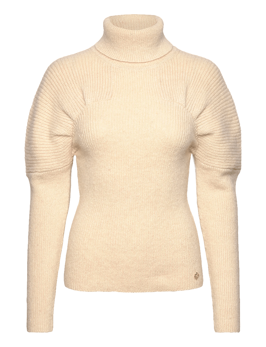 Dante6 - Dante6-Rye pleated sweater - rullekraver - oatmeal cream - 1