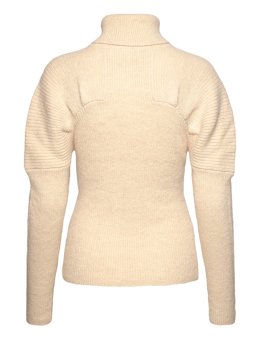 Dante6 - Dante6-Rye pleated sweater - rullekraver - oatmeal cream - 2