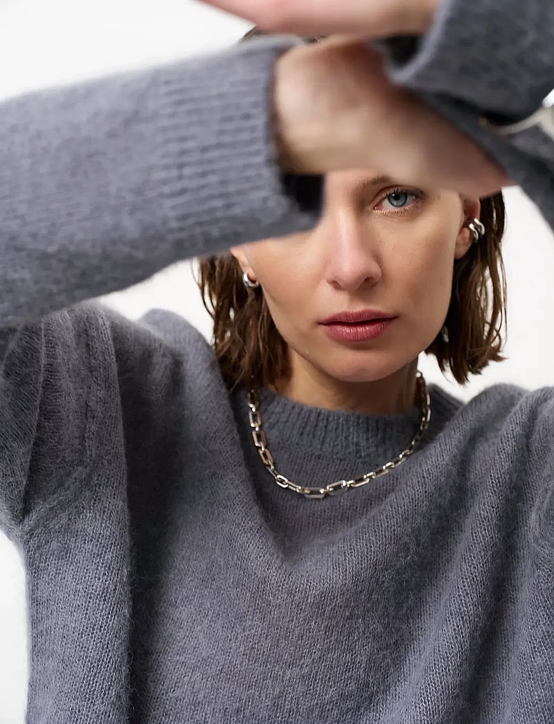 Dante6 - Dante6-Ariama crewneck sweater - strikkegensere - thunder blue - 3