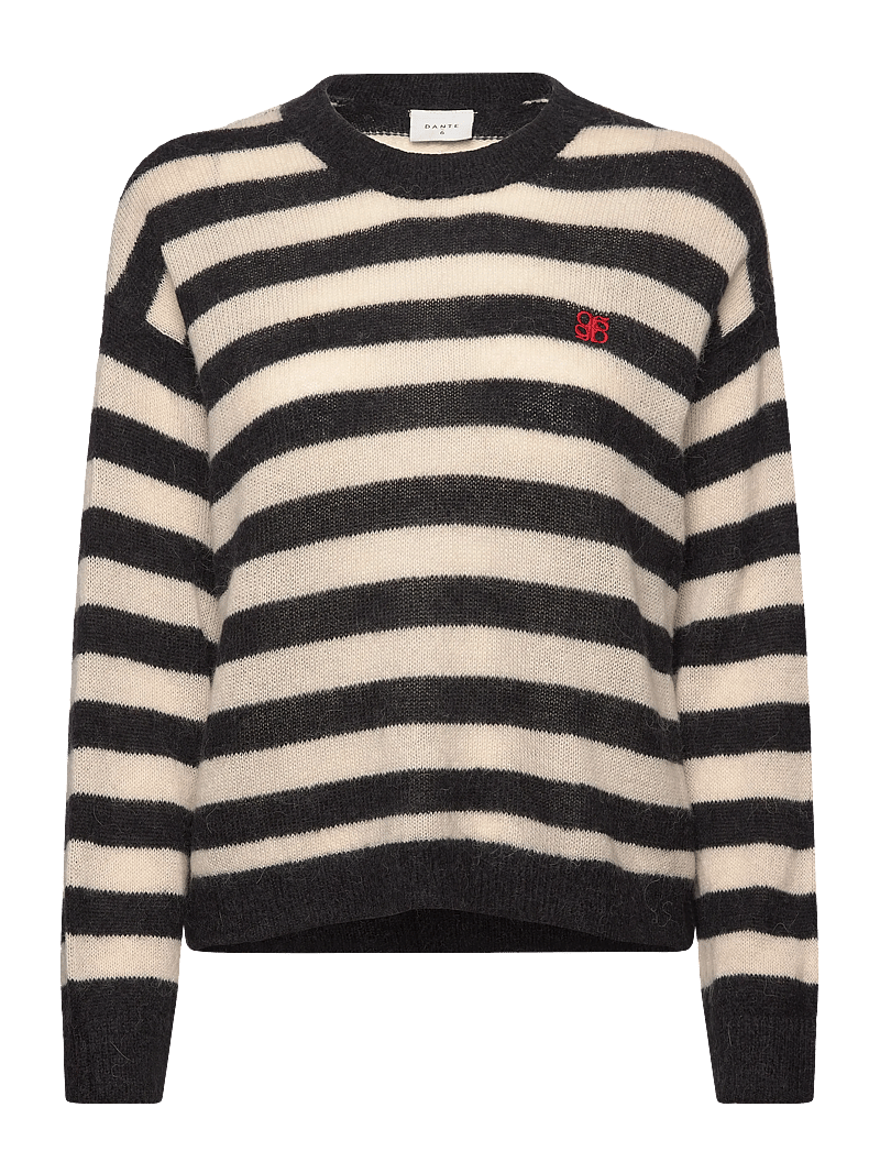 Dante6 - Dante6-Ariama striped sweater - neulepuserot - black/cream - 1