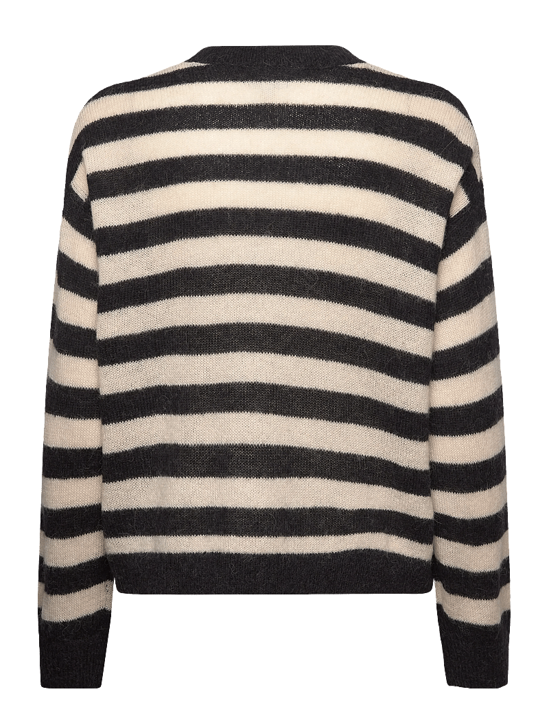 Dante6 - Dante6-Ariama striped sweater - neulepuserot - black/cream - 2