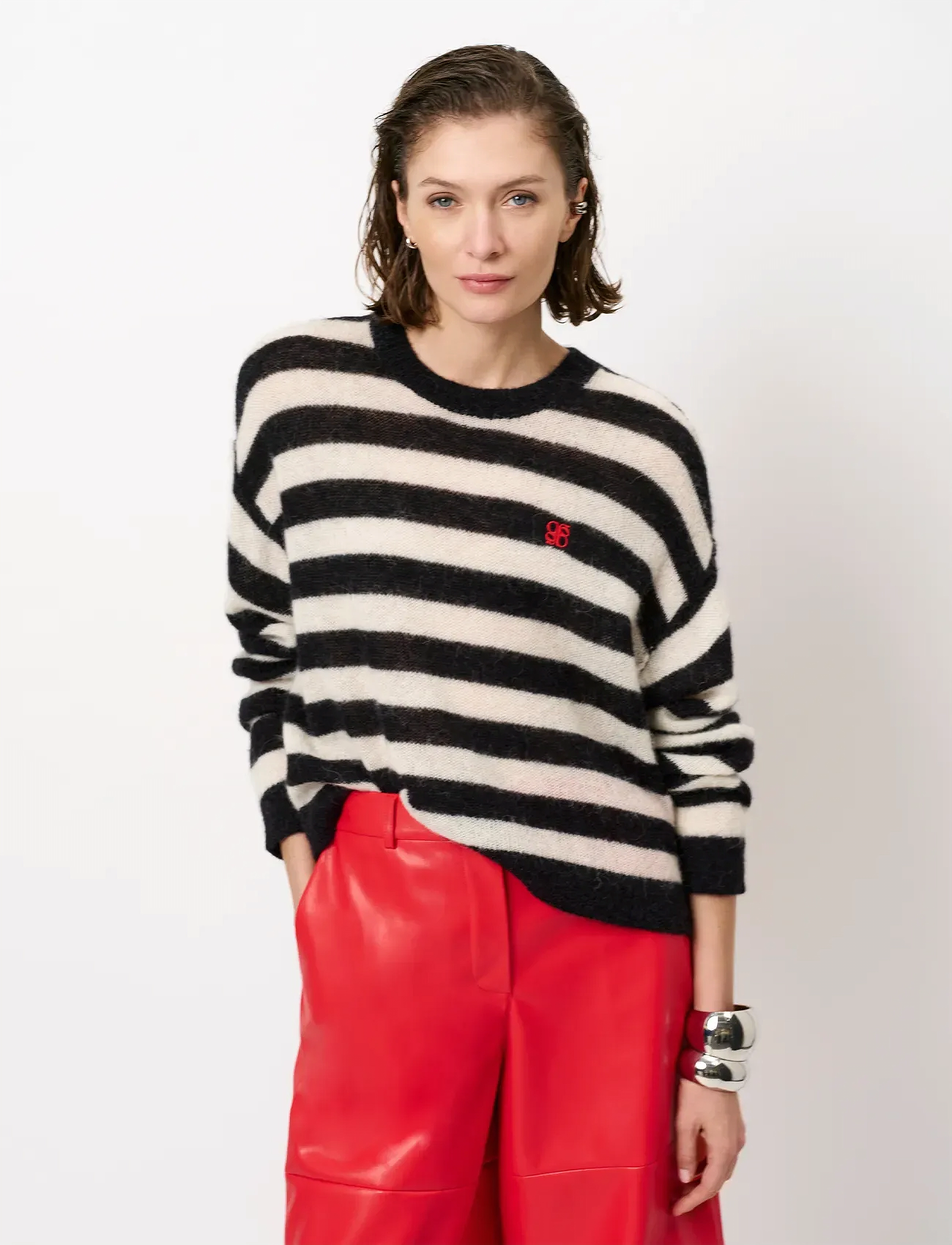 Dante6 - Dante6-Ariama striped sweater - black/cream - 3