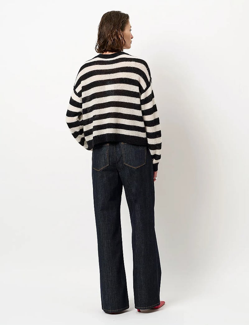 Dante6 - Dante6-Ariama striped sweater - neulepuserot - black/cream - 4