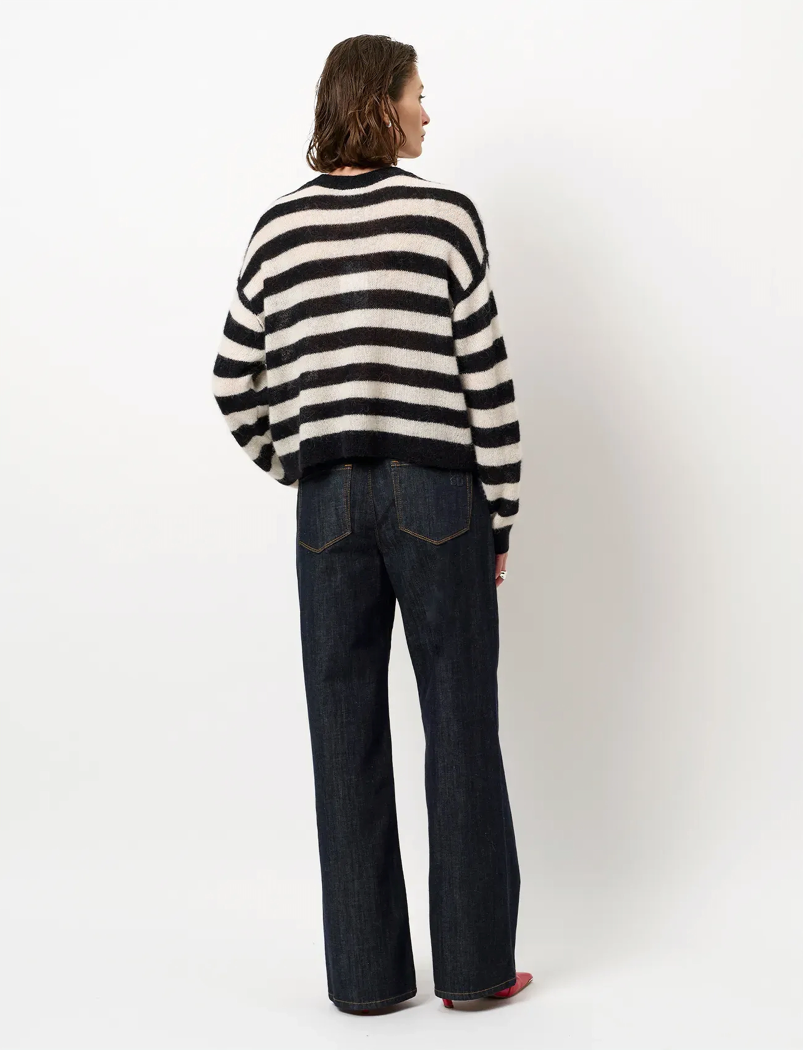 Dante6 - Dante6-Ariama striped sweater - black/cream - 4