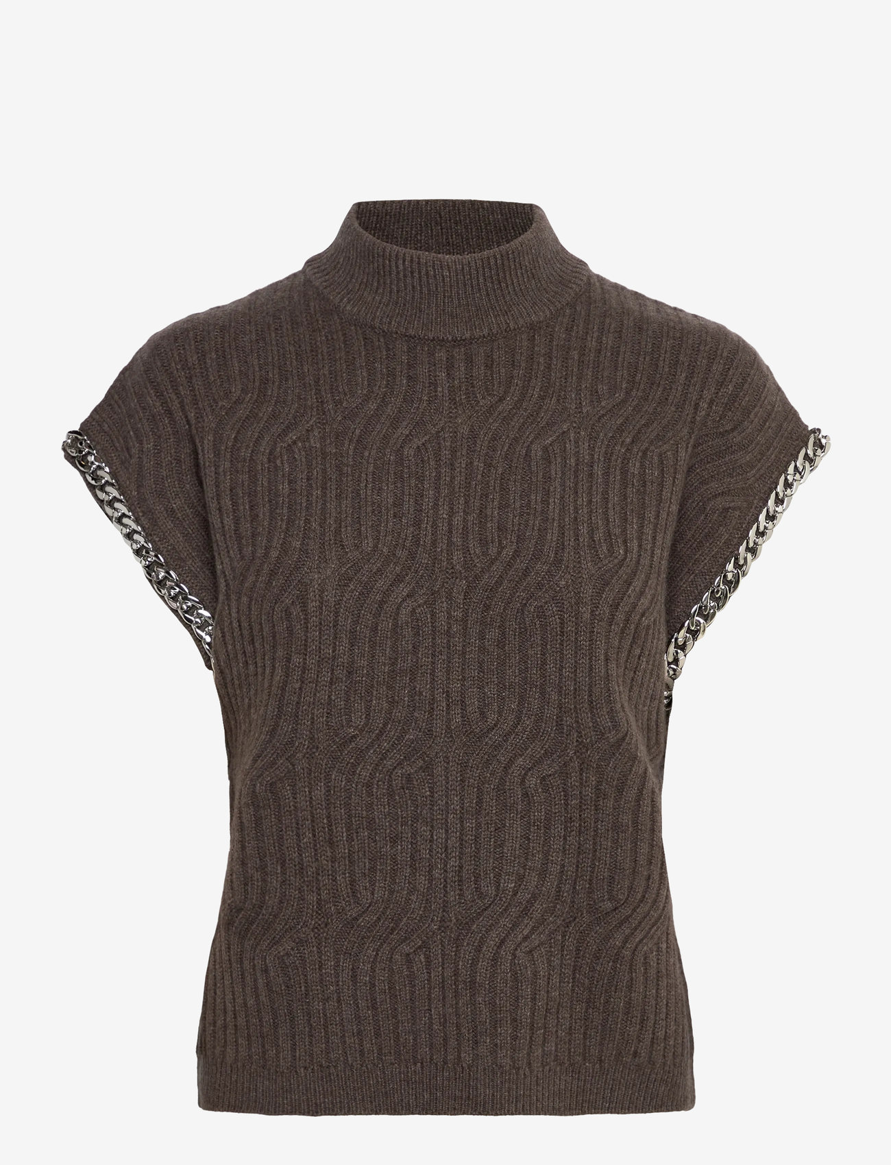 Dante6 - Dante6-Meloe  sleeveless chain sweater - kootud vestid - antique grey - 1
