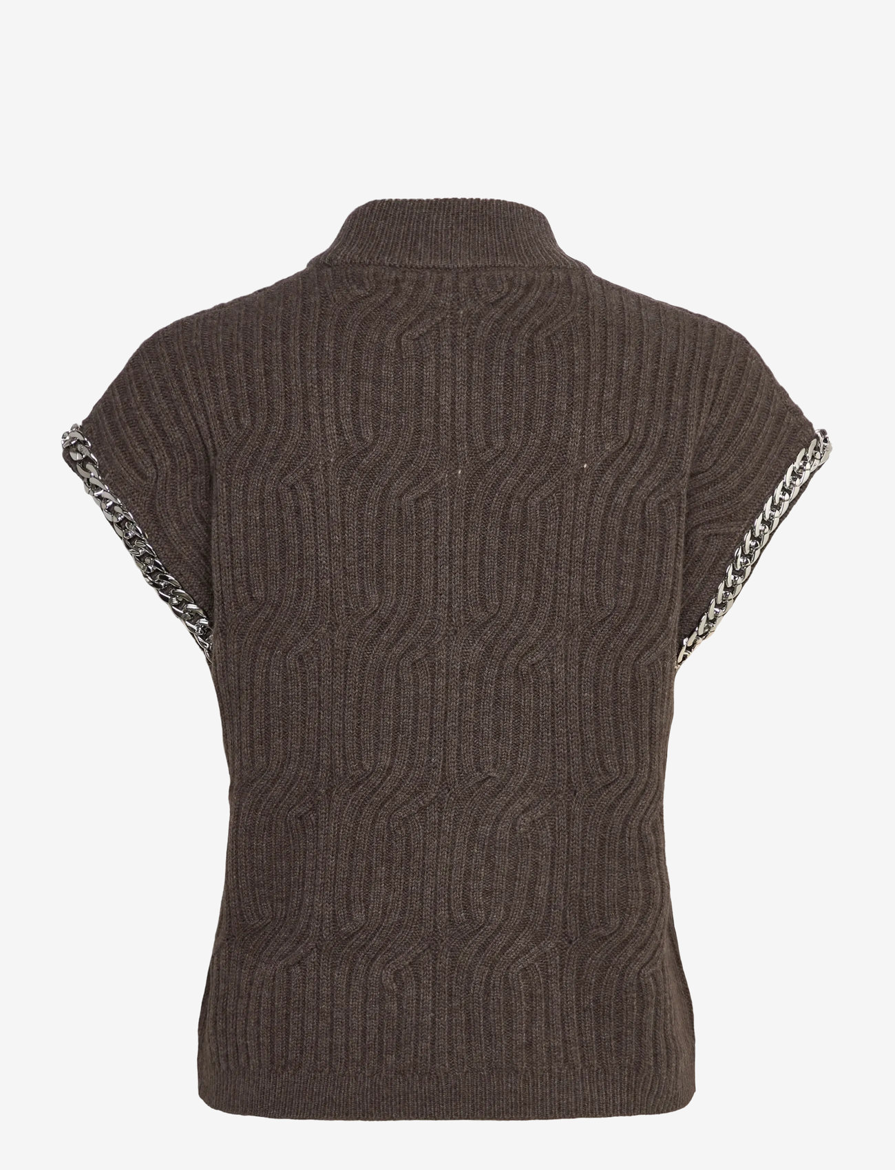 Dante6 - Dante6-Meloe  sleeveless chain sweater - kootud vestid - antique grey - 2