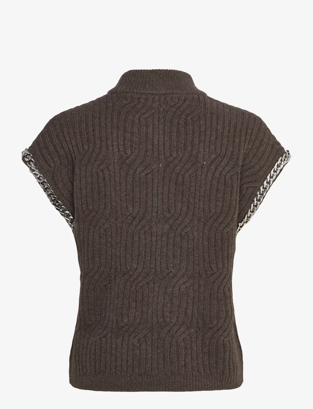 Dante6 - Dante6-Meloe  sleeveless chain sweater - kootud vestid - antique grey - 2