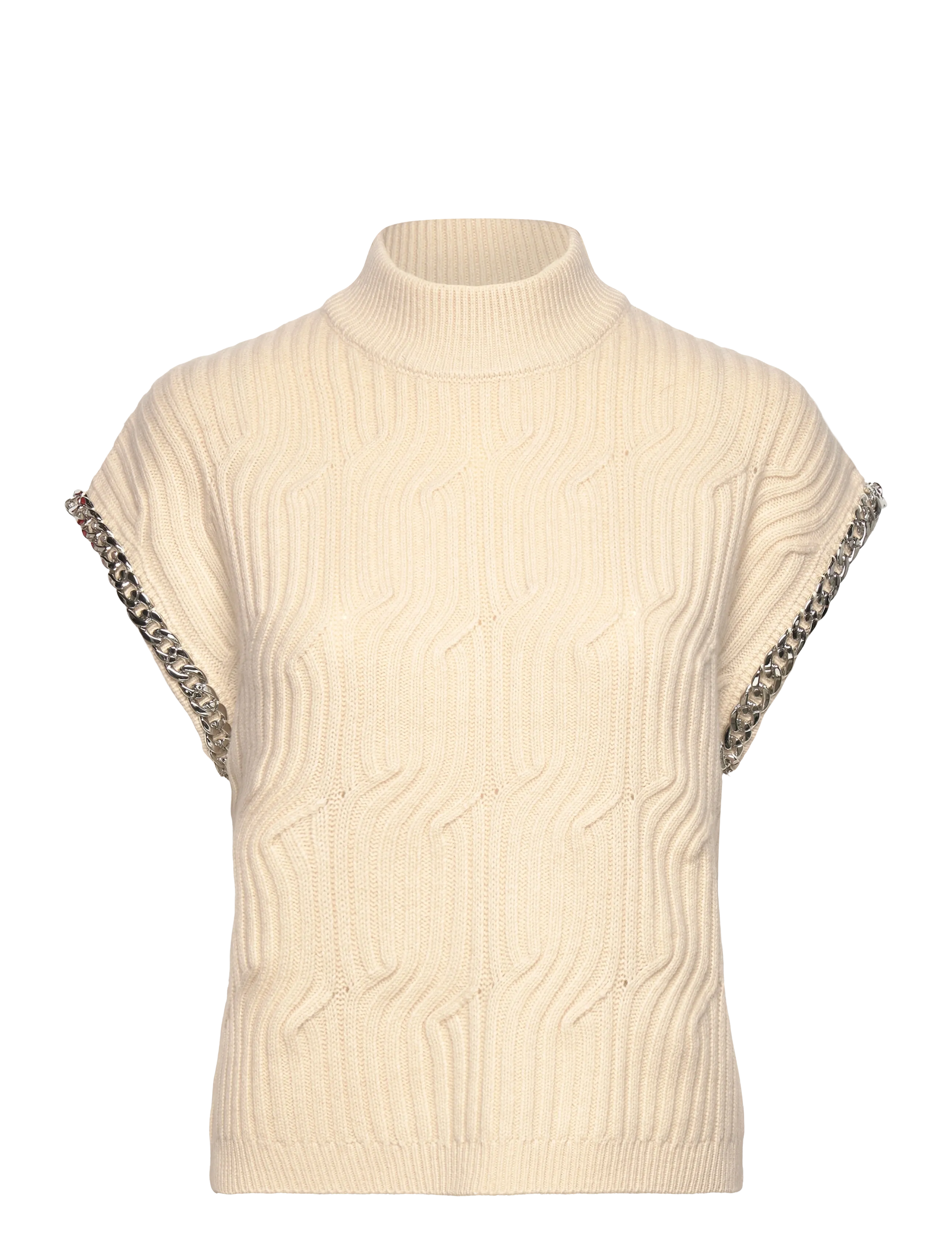 DANTE6 Dante6-Meloe Ärmellos Chain Pullover Cream - XL - Damen