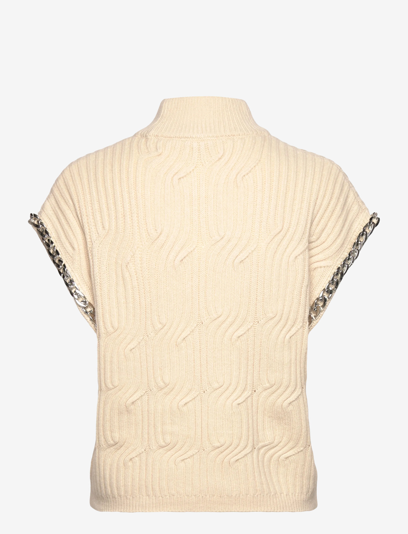 Dante6 - Dante6-Meloe  sleeveless chain sweater - stickade västar - oatmeal cream - 2