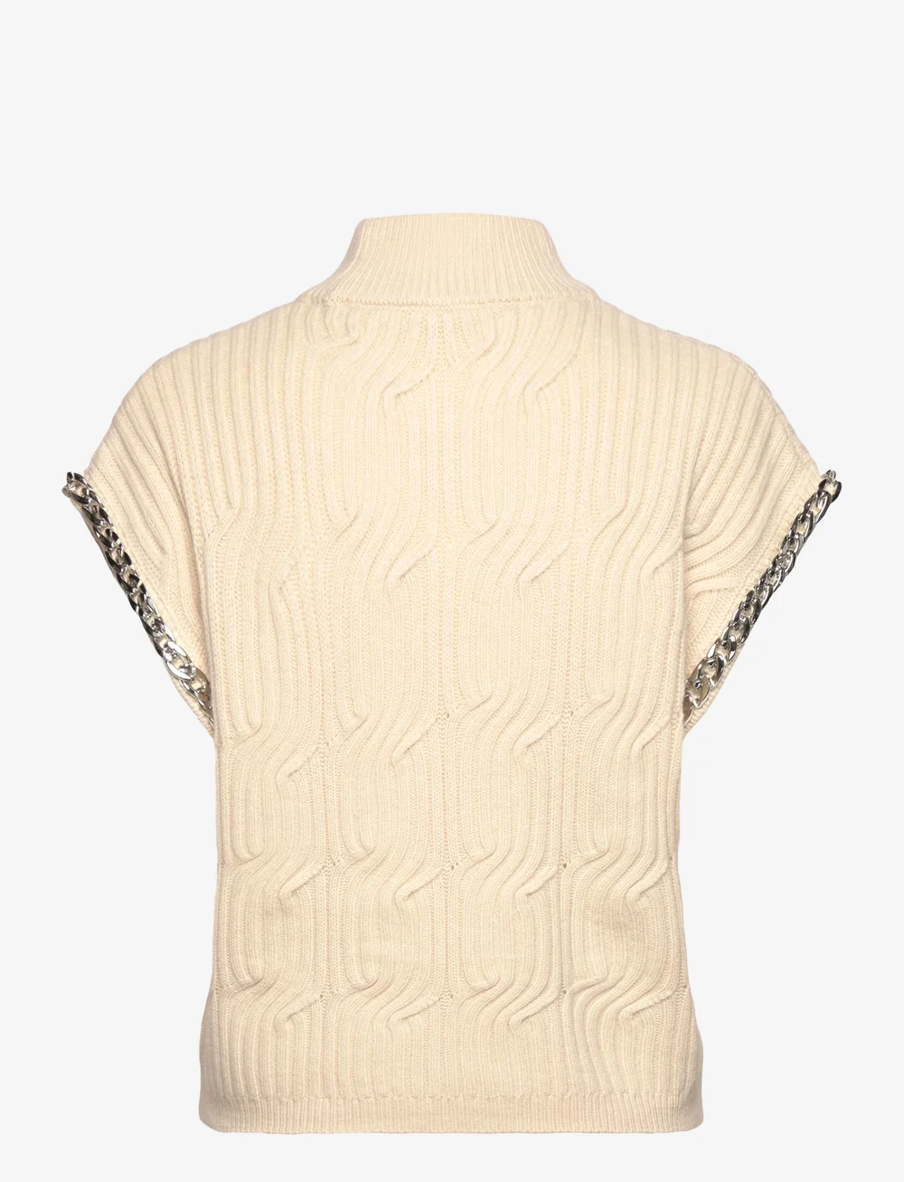 Dante6 - Dante6-Meloe  sleeveless chain sweater - strikveste - oatmeal cream - 2