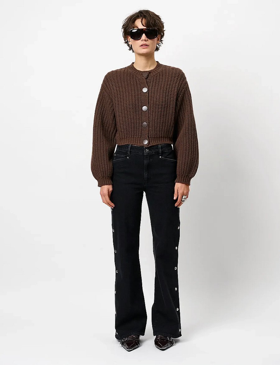 Dante6 - Dante6-Zinnia chunky wool cardigan - cardigans - granola brown - 0