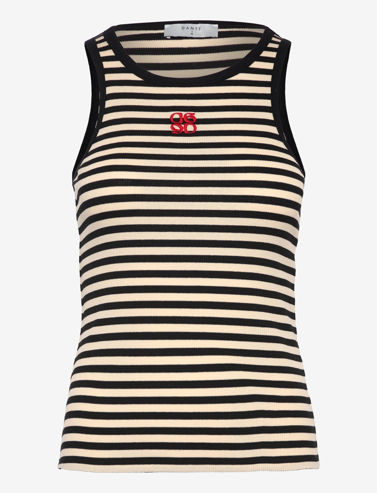 Dante6 - Dante6-Monogram stripe tanktop - tanktops - black/cream - 0