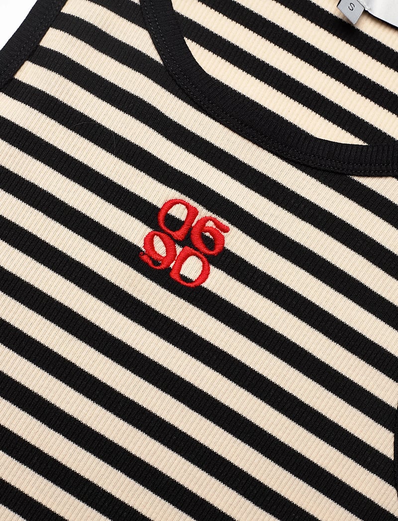 Dante6 - Dante6-Monogram stripe tanktop - tanktops - black/cream - 2