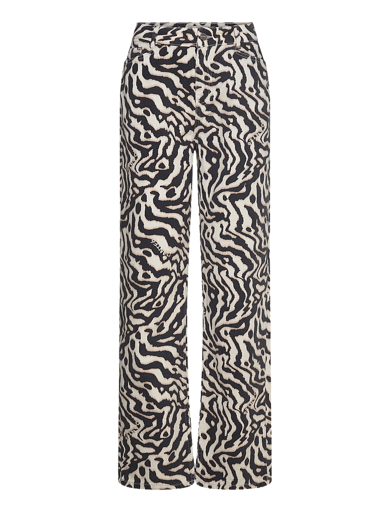 Dante6 - Dante6-Spotted animalistic jeans - sirge säärega teksad - black/cream - 0