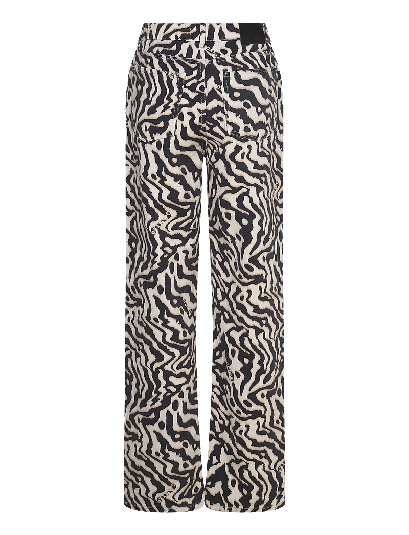 Dante6 - Dante6-Spotted animalistic jeans - sirge säärega teksad - black/cream - 1