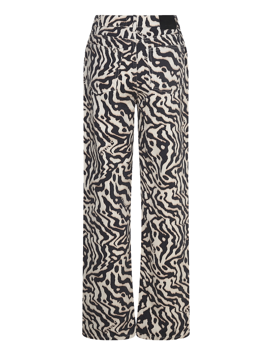 Dante6 - Dante6-Spotted animalistic jeans - sirge säärega teksad - black/cream - 1