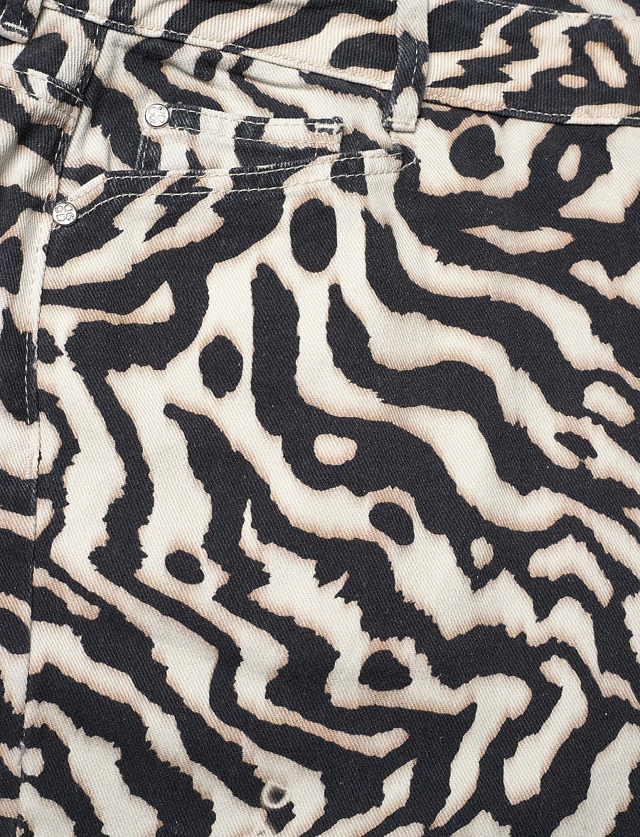Dante6 - Dante6-Spotted animalistic jeans - sirge säärega teksad - black/cream - 2