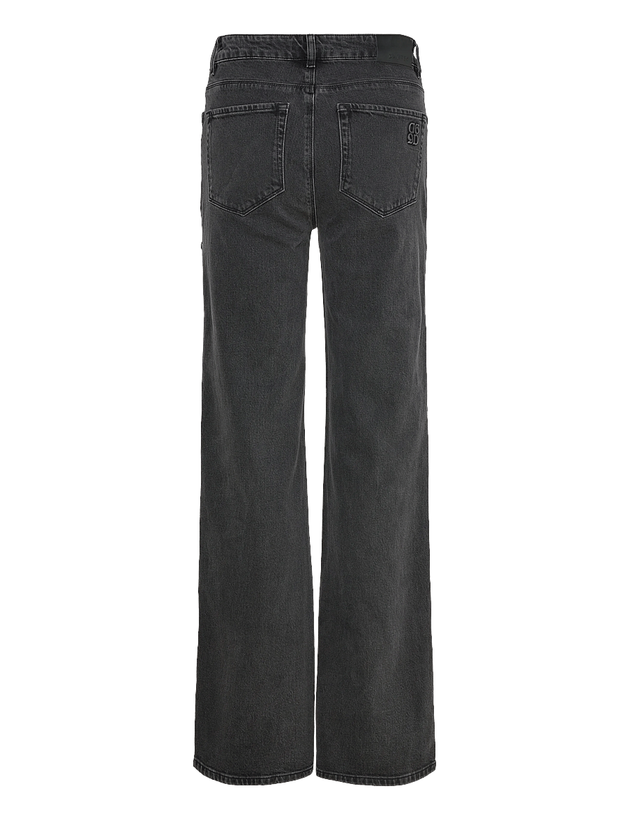 Dante6 - Dante6-Belvina button up wide leg jeans - vida jeans - washed black - 2