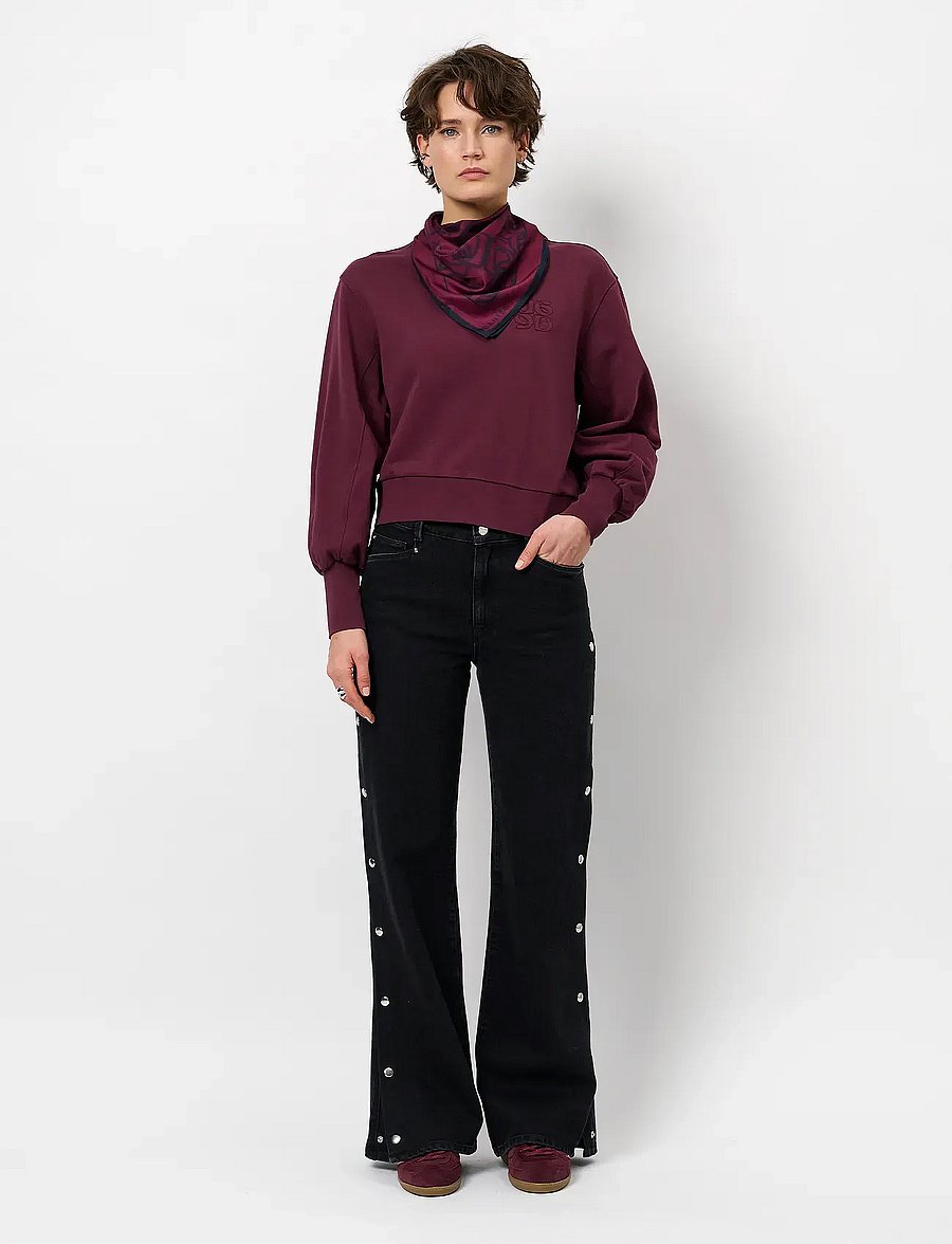 Dante6 - Dante6-Belvina button up wide leg jeans - vida jeans - washed black - 0