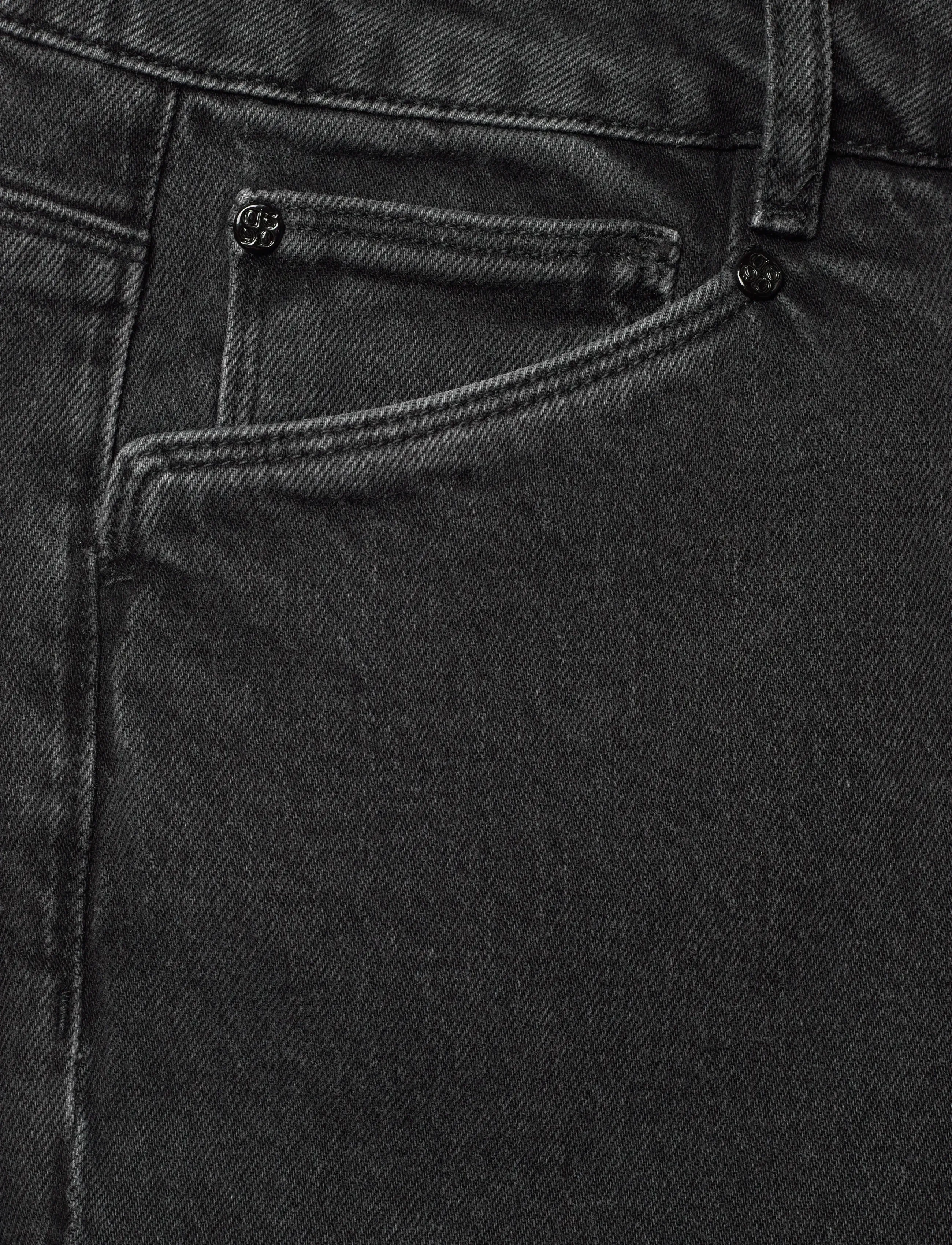 Dante6 - Dante6-Belvina button up wide leg jeans - vida jeans - washed black - 5