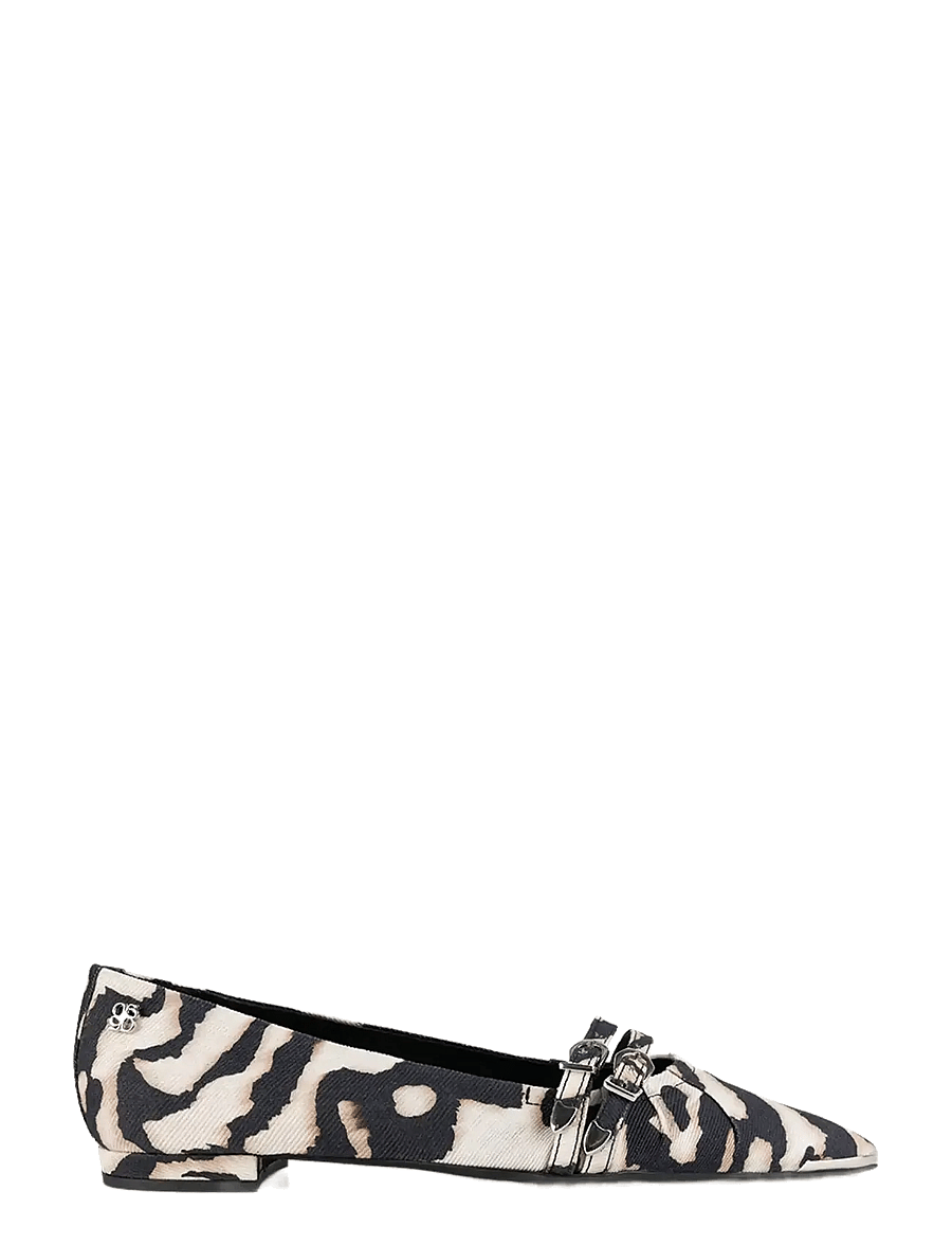 Dante6 - Dante6-Abbey animalistic point toe flats - special occasions - black/cream - 0