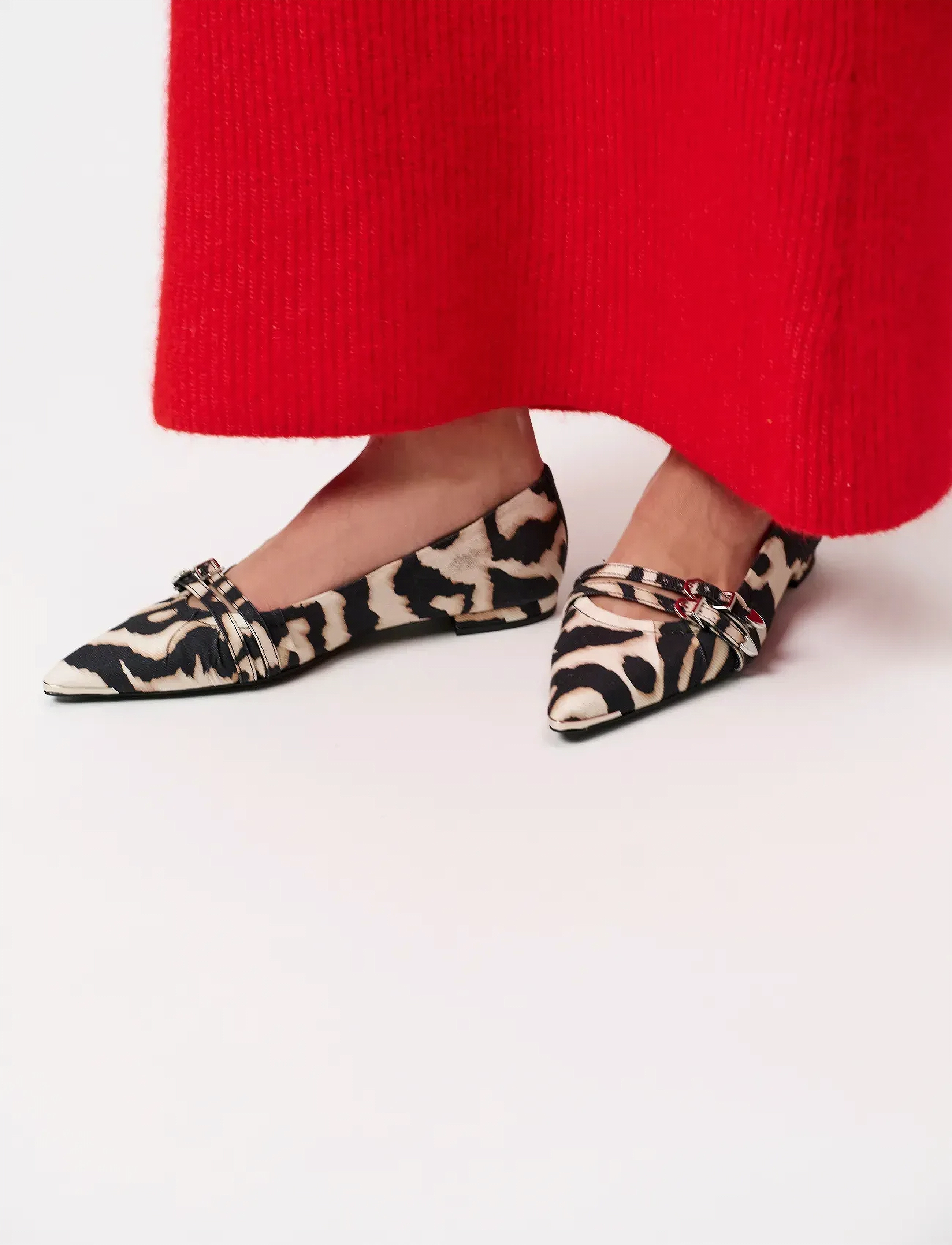 Dante6 - Dante6-Abbey animalistic point toe flats - special occasions - black/cream - 1
