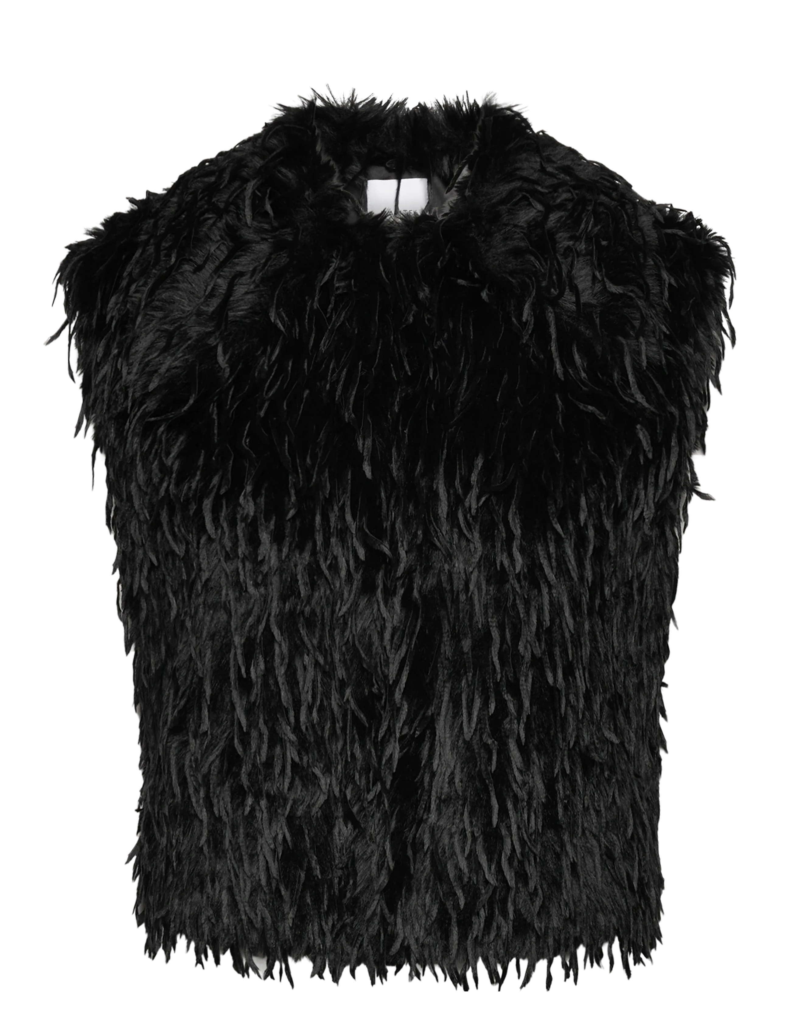 Dante6 Dante6-Frisson featherlook waistcoat - Stickade västar - RAVEN / black