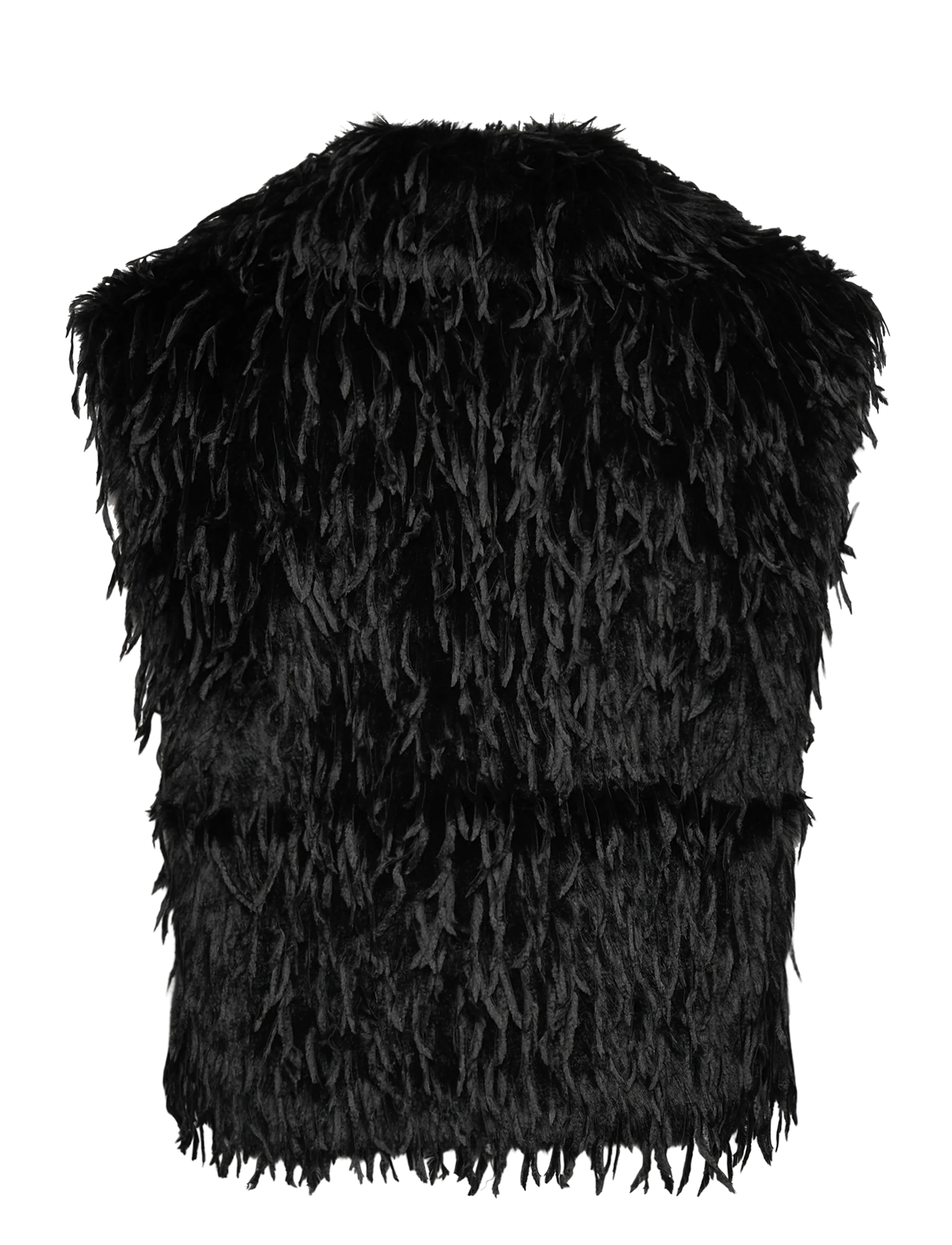 Dante6 - Dante6-Frisson featherlook waistcoat - knitted vests - raven - 1