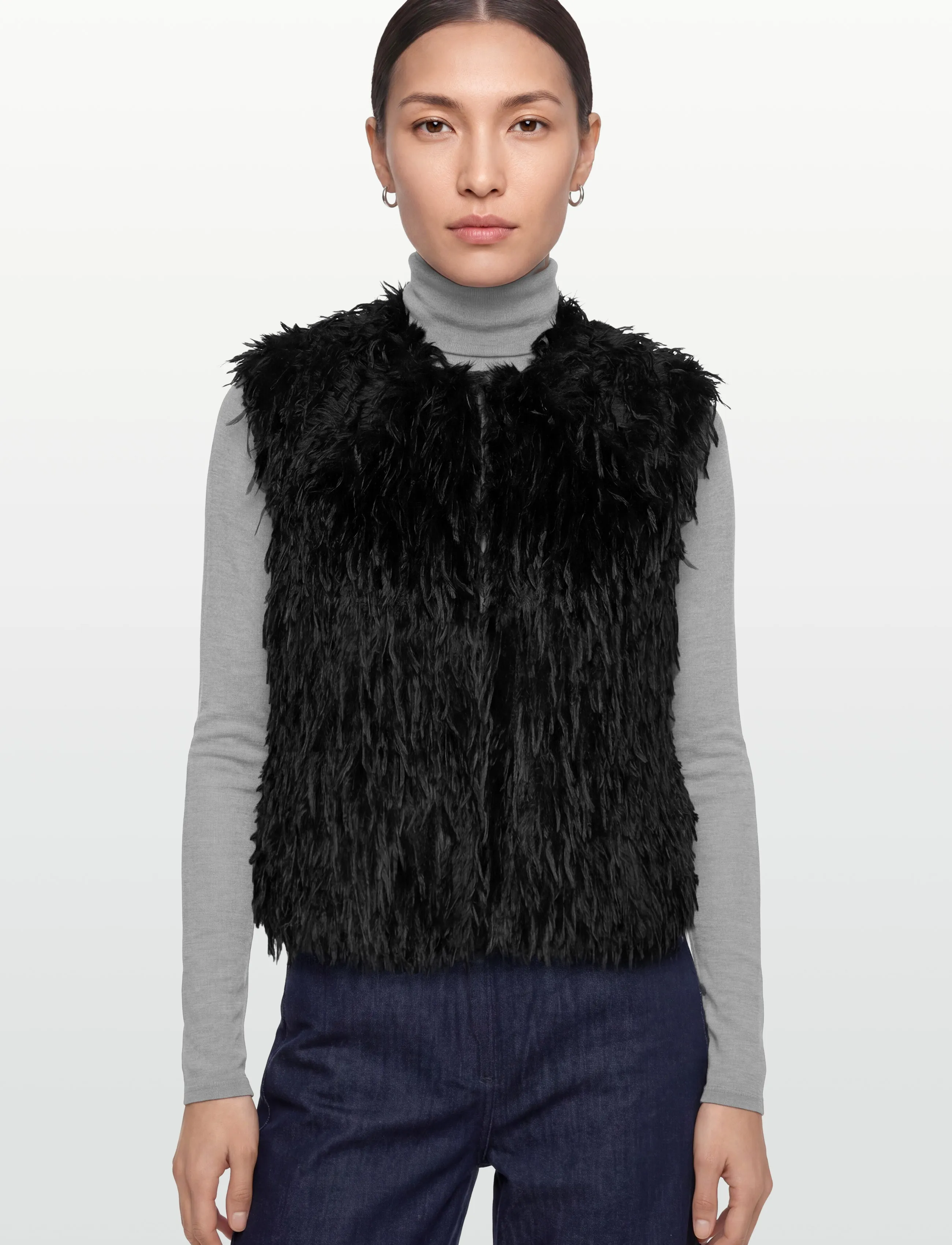 Dante6 - Dante6-Frisson featherlook waistcoat - vestes tricot - raven - 3