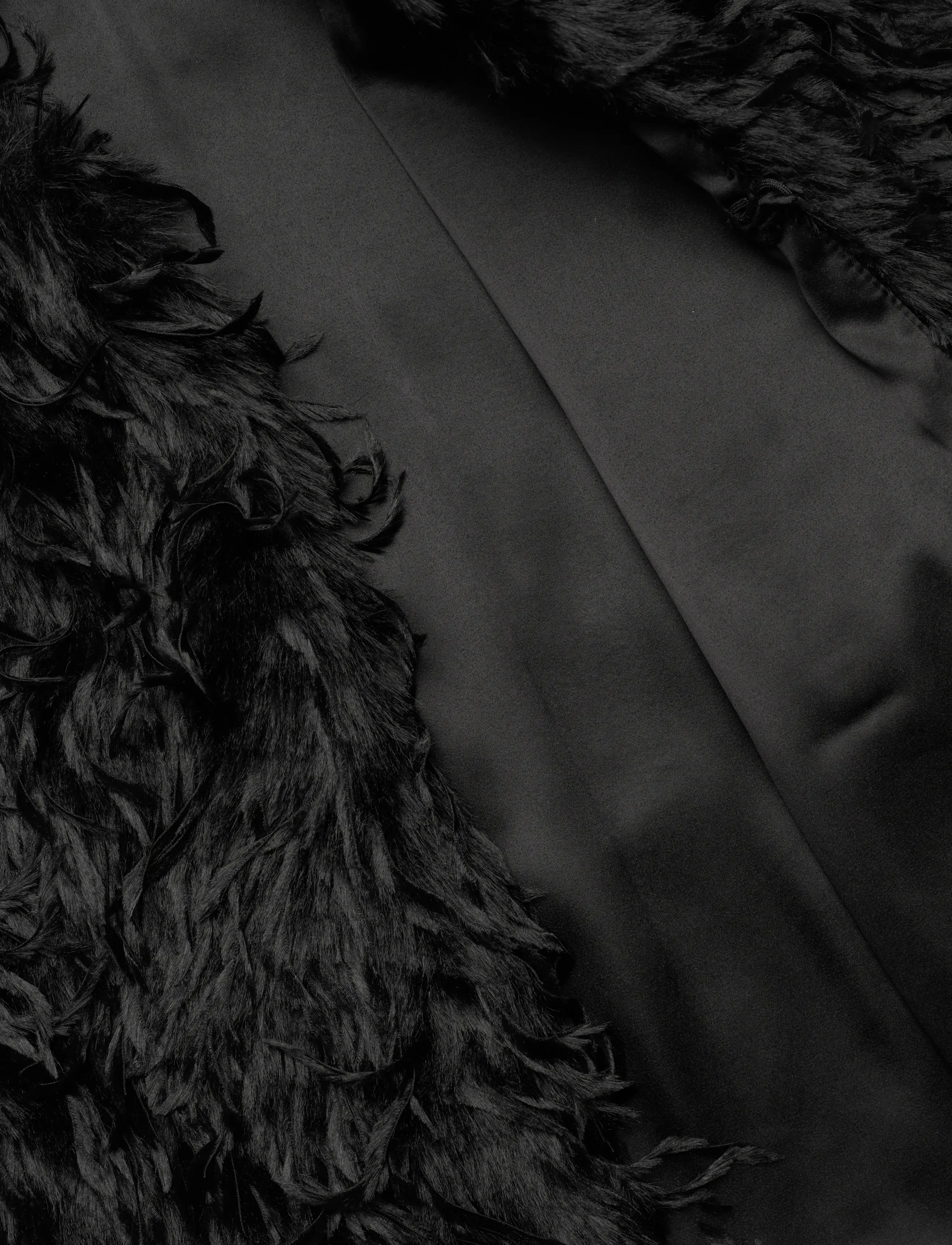 Dante6 - Dante6-Frisson featherlook waistcoat - knitted vests - raven - 4