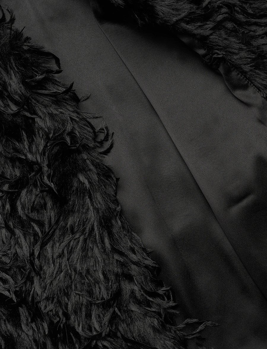Dante6 - Dante6-Frisson featherlook waistcoat - stickade västar - raven - 4