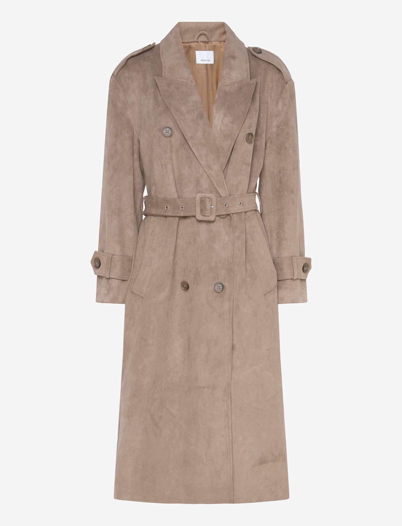 Dante6 - Dante6-Solen faux suede trenchcoat - trenchcoats - stone - 0