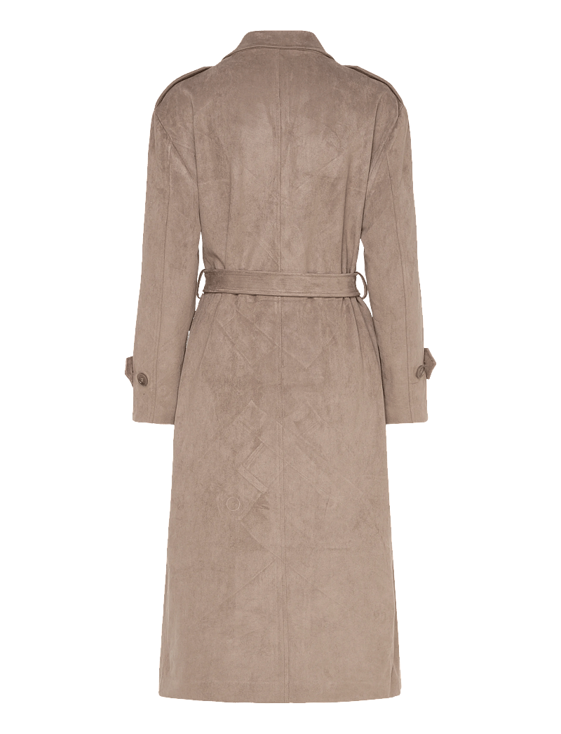 Dante6 - Dante6-Solen faux suede trenchcoat - trenchcoats - stone - 1