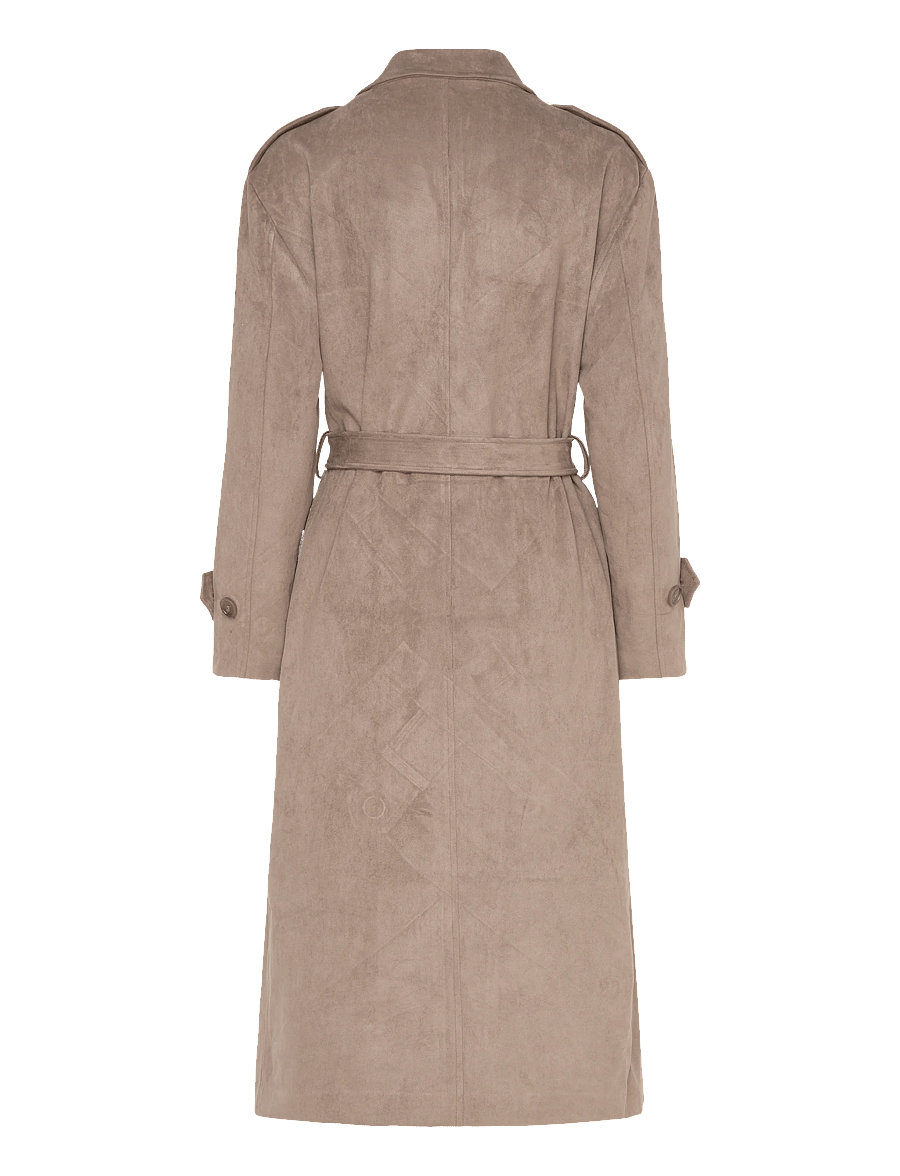 Dante6 - Dante6-Solen faux suede trenchcoat - trenchcoats - stone - 2