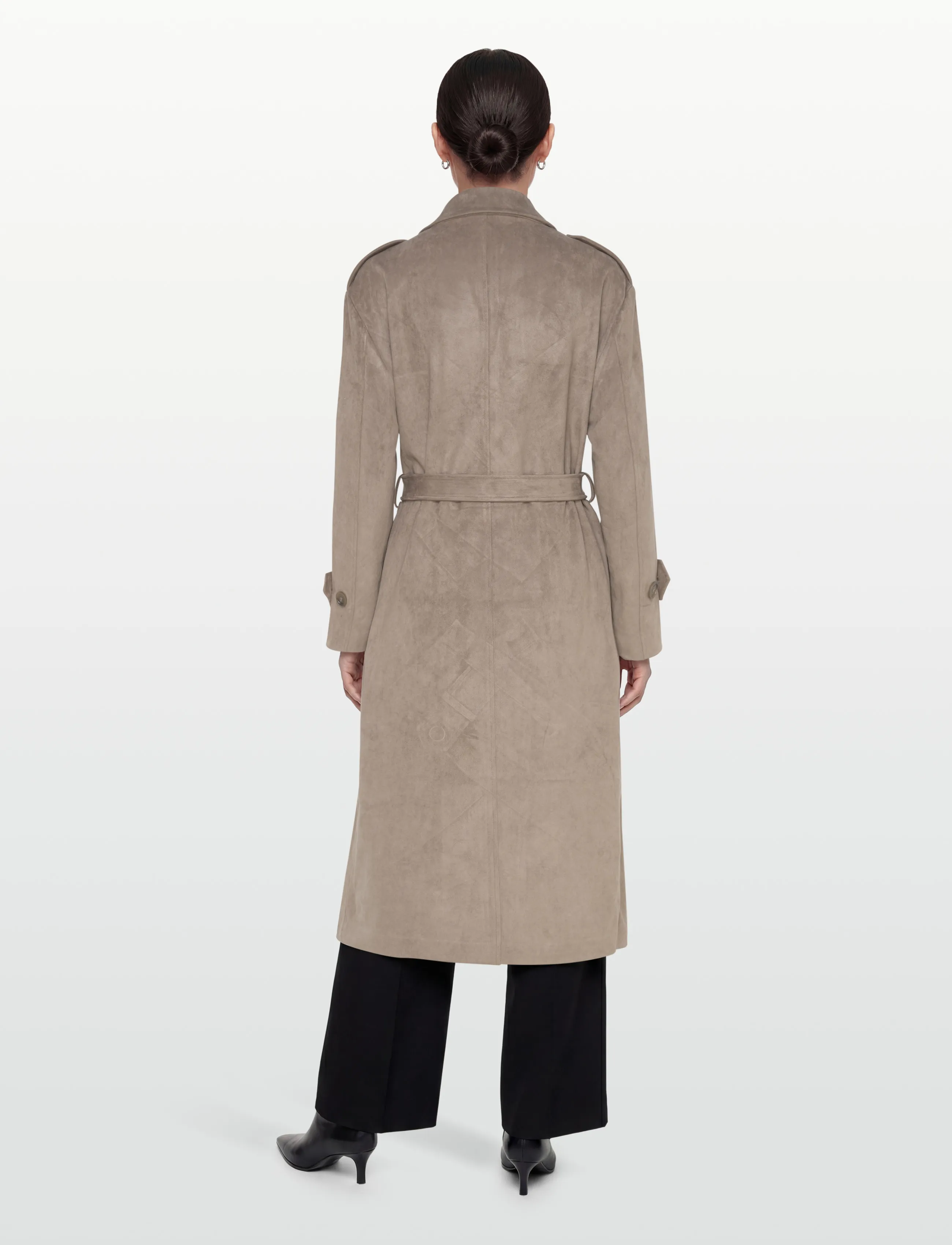 Dante6 - Dante6-Solen faux suede trenchcoat - trenchcoats - stone - 4