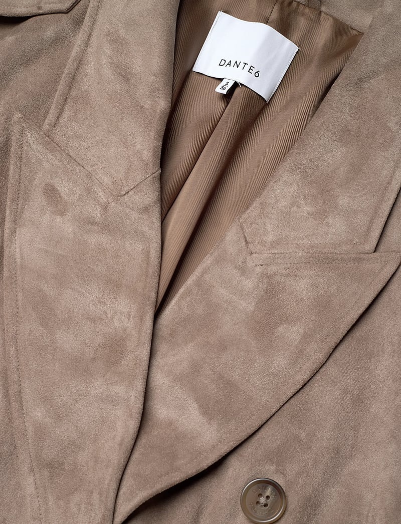 Dante6 - Dante6-Solen faux suede trenchcoat - trenchcoats - stone - 2